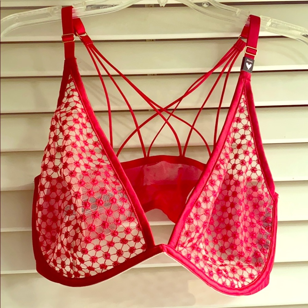 Victoria’s Secret 36DDD Red Unlined Plunge Bra